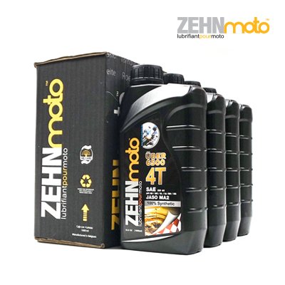 Aceite Sintético ZEHNmoto 4T Über 6500 5W 40 API SN/SM/SL/SJ/SH/SG Jaso T904 Caja con 4 Lts. Bélgium
