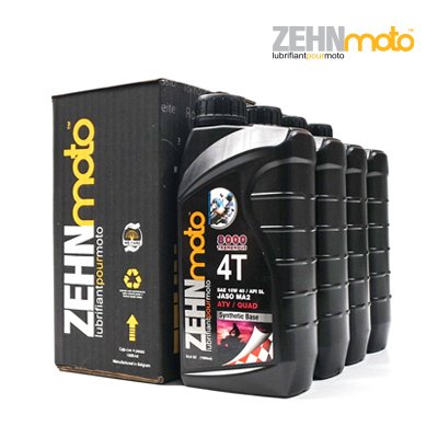 Aceite Semi Sintético ZEHNmoto 4T 8000 TREMENDUS para ATV 10W 40 SL JASO MA2 Caja con 4 Lts. Bélgium