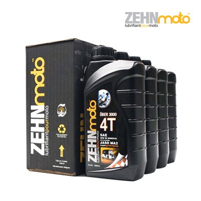 Aceite Mineral ZEHNmoto Motocarro 4T Uber 3000 20W 50 SL/SJ/SH/SG Jaso MA2 Caja con 4 Lts. Bélgium