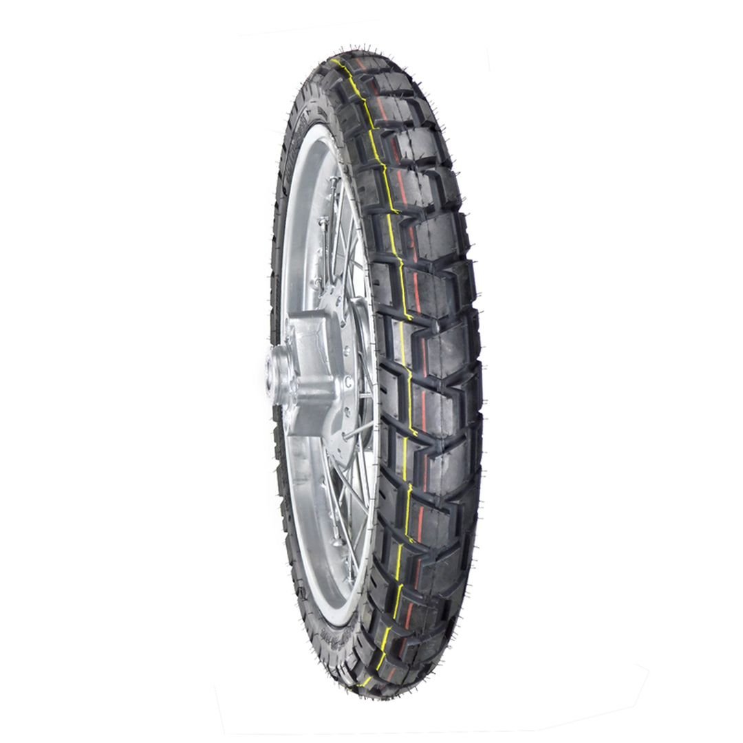 Llanta BTRubber para Moto 90/90-18 Tube Type Double Purpose BTR 101 WIDE. India 308