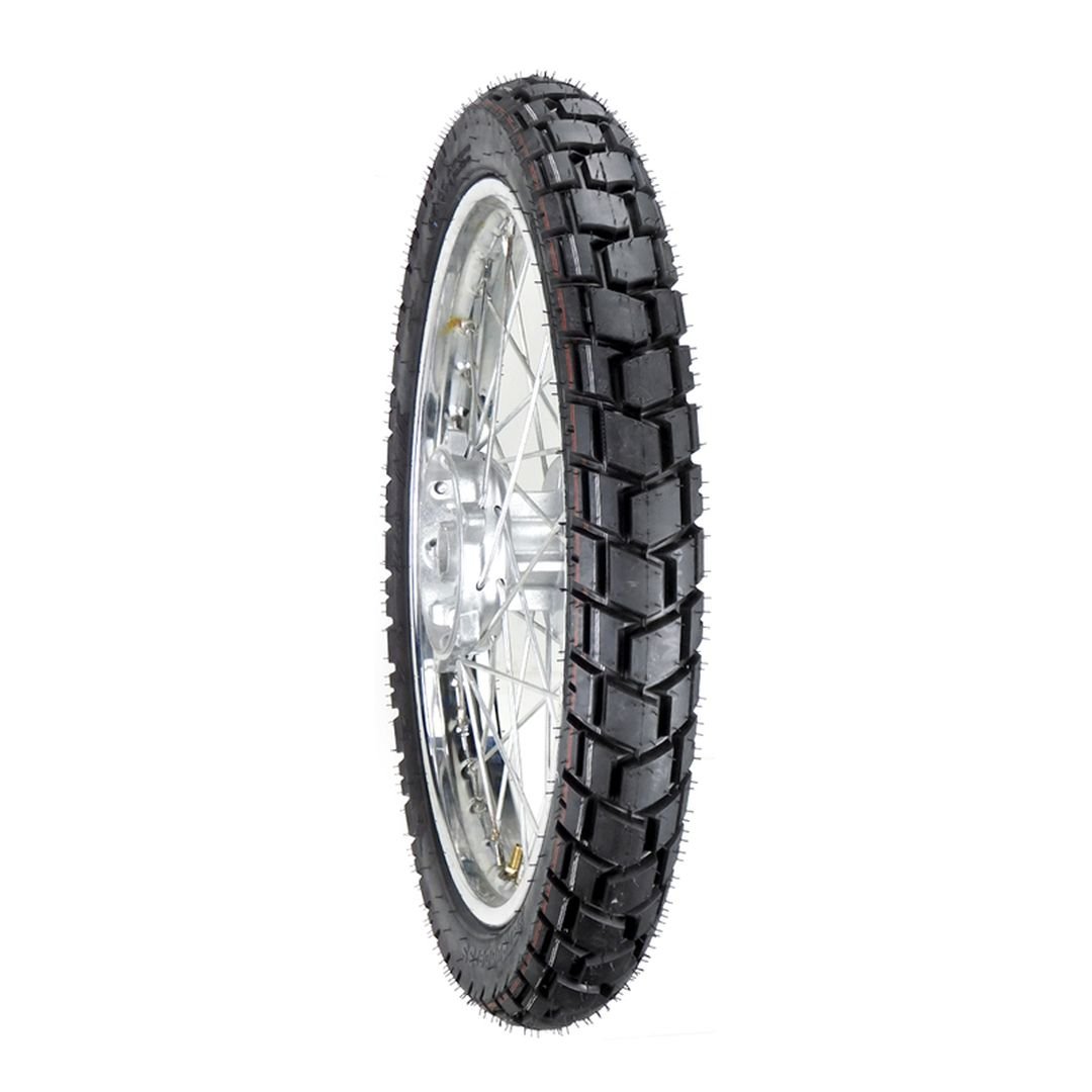 Llanta BTRubber para Moto 2.75-18 Tube Type Double Purpose BTR 101 WIDE. India 527