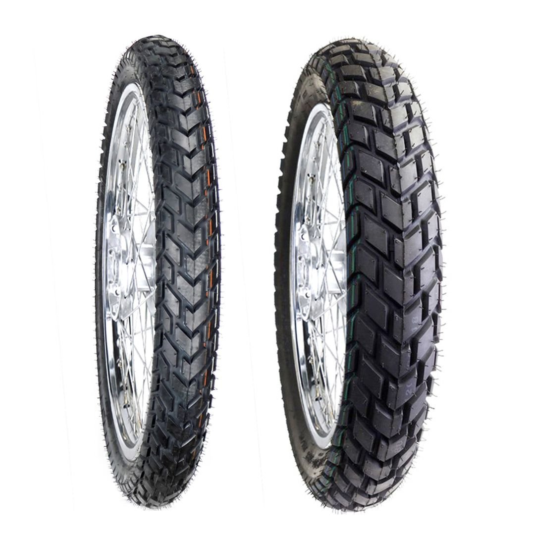 Jgo. Llantas BTRubber para Moto 90/90-19 y 110/90-17 Tube Type Double Purpose BTR 923. India