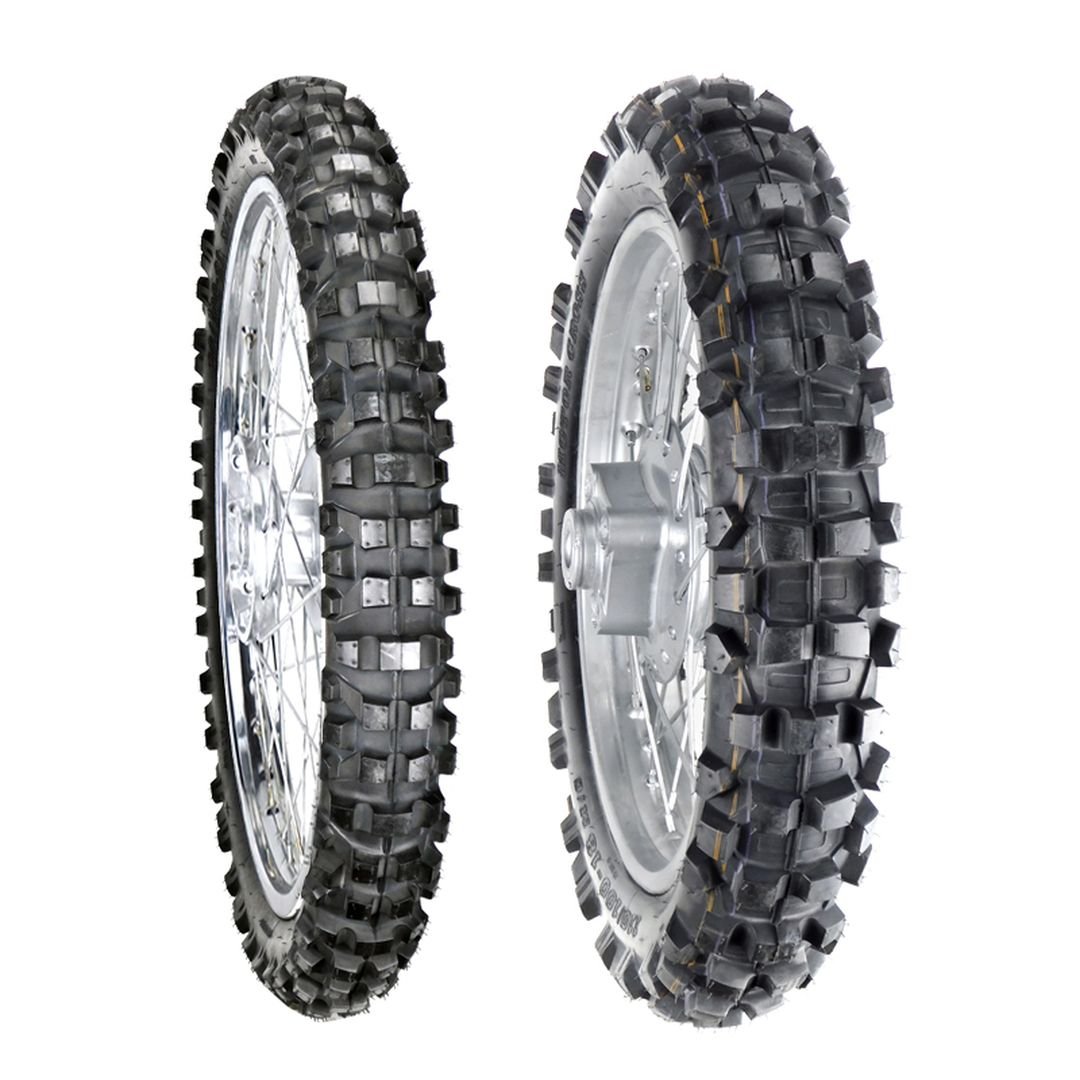Jgo. Llantas BTRubber para Moto 90/100-21 y 110/100-18 Tubeless Off Road BTR 897. India.