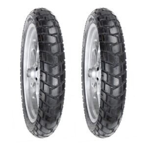 Juego de Llantas para Moto 80/90-17 y 110/80-17 Tubeless Doble Propósito BTRubber Piso 101 WIDE.