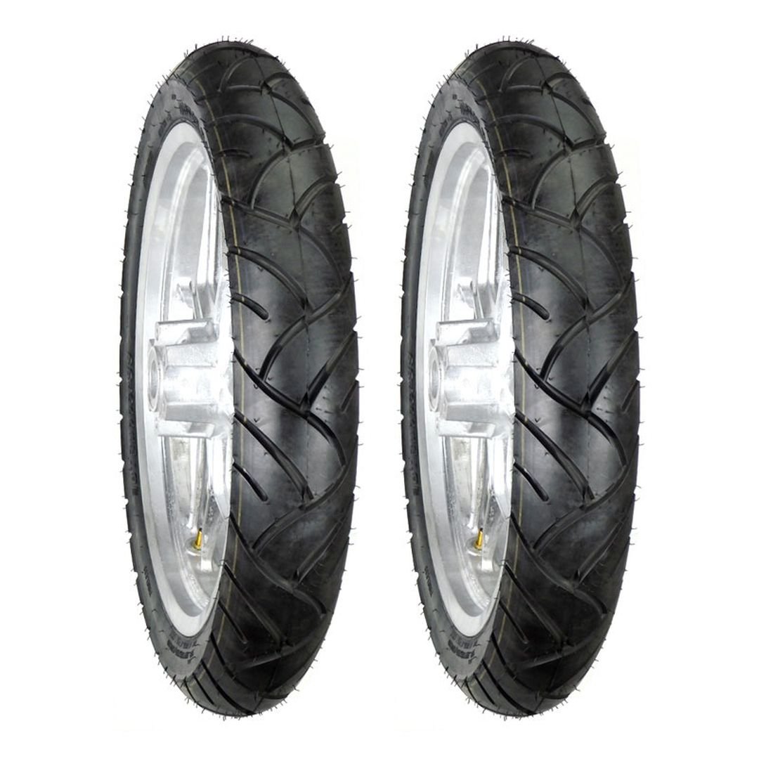 Jgo. Llantas BTRubber para Moto 90/90-17 y 100/80-17 Tubeless URBAN BTR 109. India
