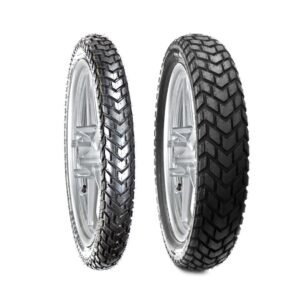 Juego de Llantas para Moto 2.75-18 y 110/90-18 Tubeless Doble Propósito BTRubber Piso 923