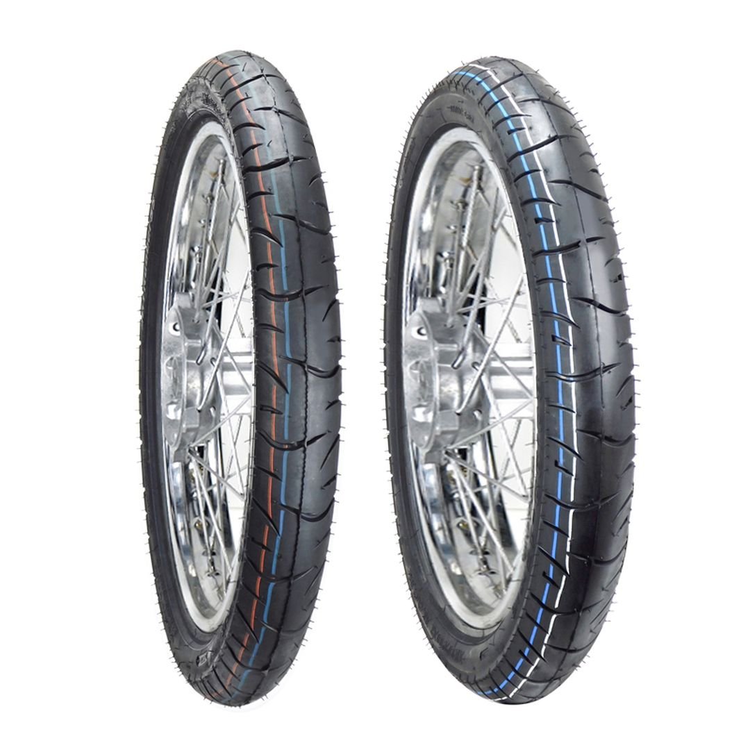 Jgo. Llantas BTRubber para Moto 70/90-17 y 80/90-17 URBAN Tube Type BTR 089. India