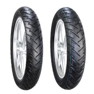 Juego de Llantas para Moto 100/80-17 y 130/70-17 Tubeless BTRubber Radiales SPORT TOURING Piso 90R.