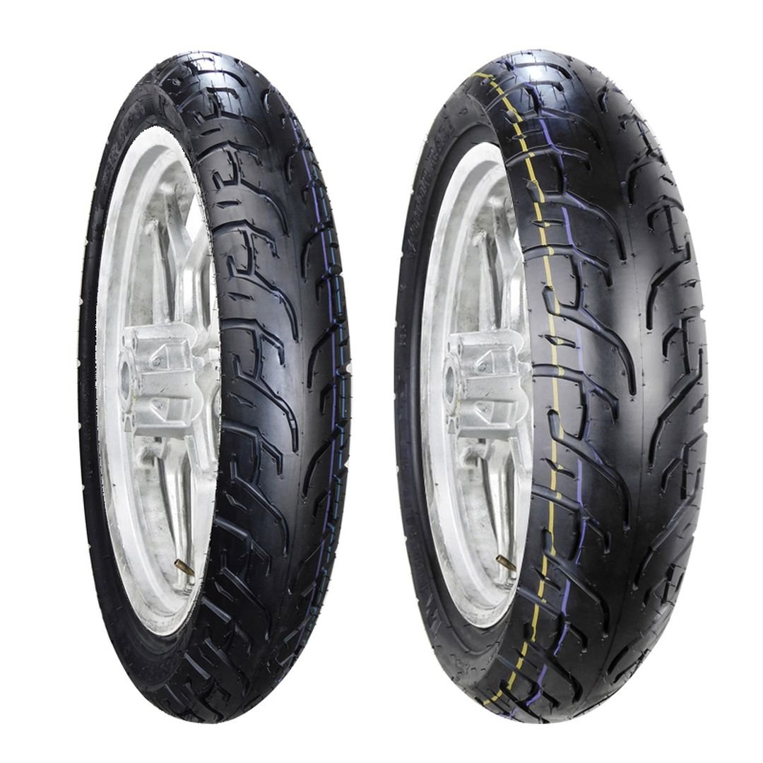 Jgo. Llantas BTRubber para Moto 100/80R17 y 140/60R17 Radiales Tubeless SPORT TOURING BTR 91R. India