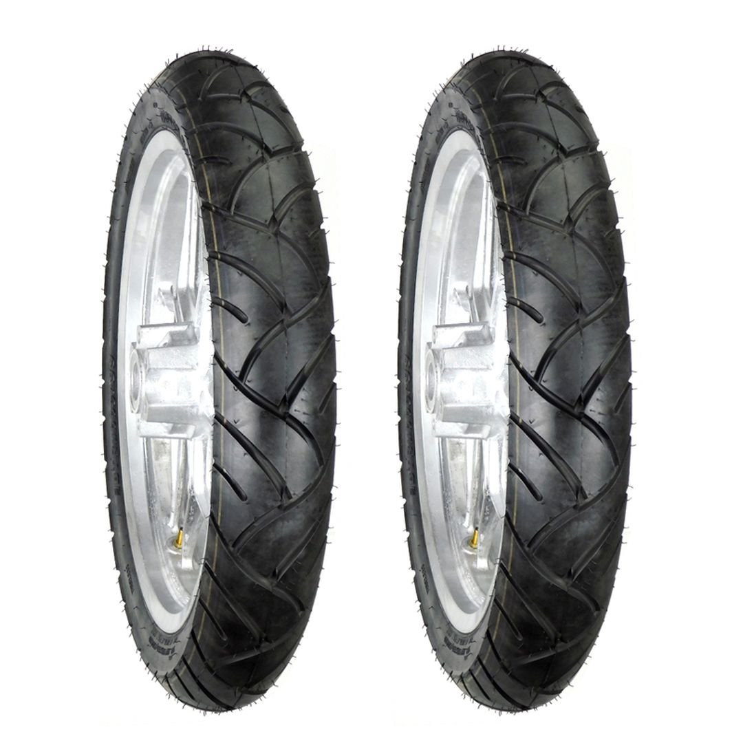 Jgo. llantas BTRubber para moto 90/90-17 y 90/90-17 Convencional TUBELESS URBAN BTR 109 India.