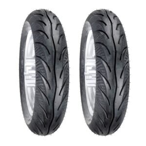 Juego de Llantas para Moto 120/70-12 y 120/70-12 Tubeless BTRubber URBAN Piso 107 .