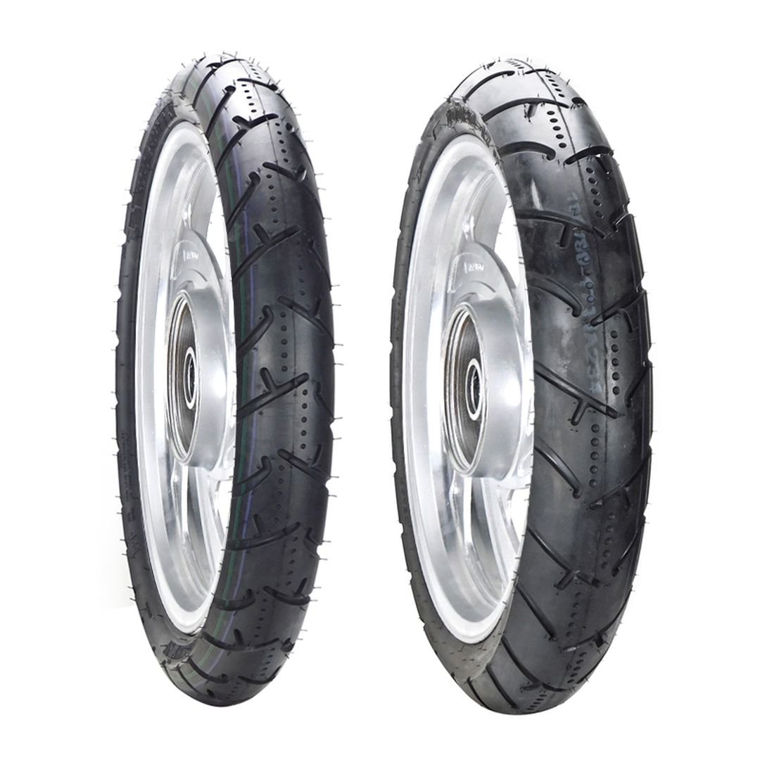 Jgo. llantas BTRubber para moto 90/80-17 y 100/80-17 Convencional TUBELESS SPORTBIKE BTR 136 India. 768