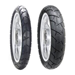 Juego de Llantas para Moto 90/80-17 y 120/80-17 Tubeless BTRubber SPORTBIKE Piso 136 .