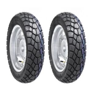 Juego de Llantas para Moto 90/90-12 y 90/90-12 Tubeless BTRubber SCOOTER Piso 115 .