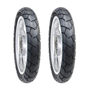 Juego de Llantas para Moto 90/90-17 y 90/90-17 Tubeless BTRubber SPORTBIKE Piso 136 .