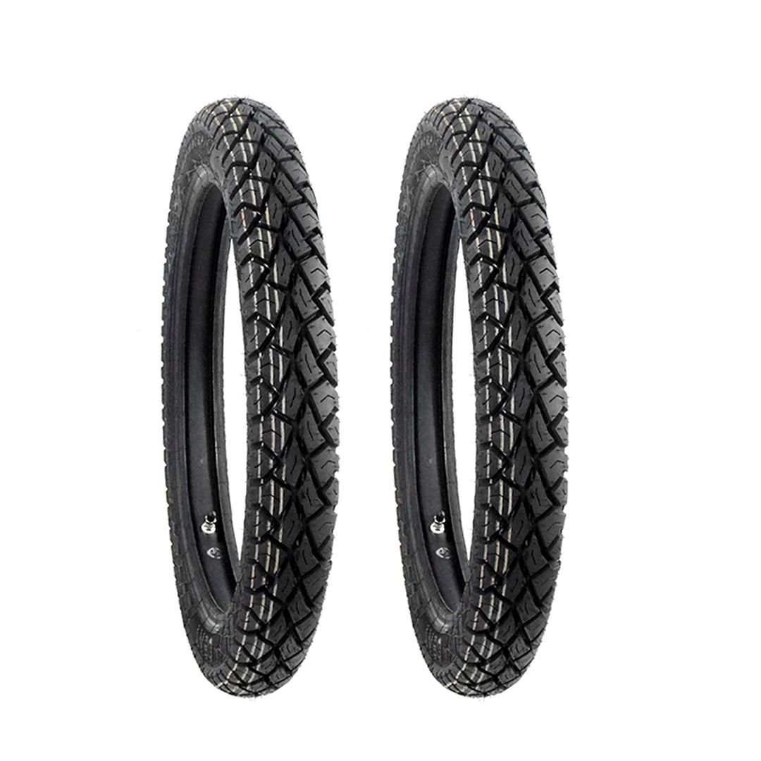 Jgo. Llantas CEAT para Moto 3.00-18 2 pzs Tube Type GRIPP X3. India