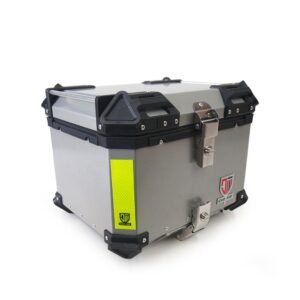 Top Case Para Moto Lujo Plata Marco Negro T40 . CHEJUE Dimensiones 42.2x34.3x30.6 cm