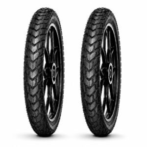 Juego de Llantas para Moto 2.75-18 y 90/90-18 Tube Type Doble Propósito BTRubber Piso 923